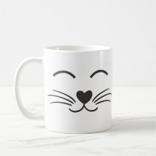 Mug Mignonne Visage De Chat Avec Wiskers