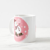 Mug Mignonne Xmas personnalisé Snowman (Devant gauche)