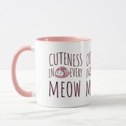 Mug Mignonnerie dans chaque miaulement - Typographie d (Gauche)
