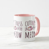 Mug Mignonnerie dans chaque miaulement - Typographie d (Devant droit)