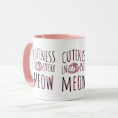 Mug Mignonnerie dans chaque miaulement - Typographie d (Devant gauche)