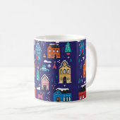 Mug Mignonnes maisons de Noël plats illustrations vint (Devant droit)