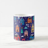 Mug Mignonnes maisons de Noël plats illustrations vint (Centre)