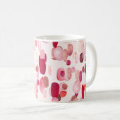 Mug Mignonnes Zones Rouges Roses Simples (Devant droit)
