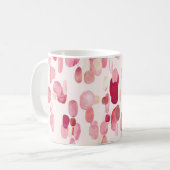 Mug Mignonnes Zones Rouges Roses Simples (Devant gauche)