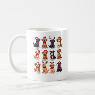Mug Mignons 12 chiens Xmas drôles amateurs de chiens N