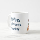 Mug Mignons amateurs de café de bureau Kawaii (Devant gauche)