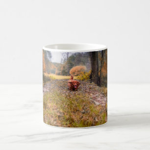 Mug Mignons chien de dachshund aux cheveux longs dans