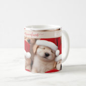 Mug Mignons Chiots de Noël Nom de l'Amoureux des chien (Devant droit)