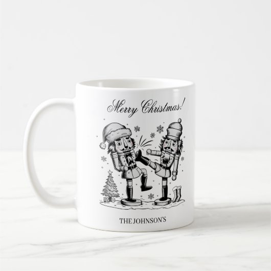 Mug Mignons drôles noix personnalisées Noël (Gauche)