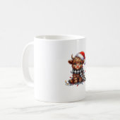 Mug Mignons feux de Noël Vache Highland Funny Noël (Devant gauche)