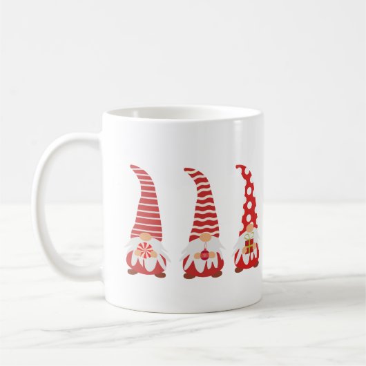 Mug Mignons Gnomes de Noël Rouge (Gauche)