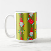 Mug Mignons Gnomes de Noël sur vert (Gauche)