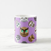 Mug Mignons hiboux sur fond violet (Centre)