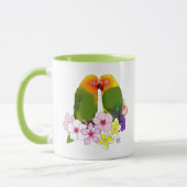 Mug Mignons Inséparables Fleurs Tropicales Oiseau Roma (Gauche)
