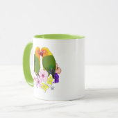 Mug Mignons Inséparables Fleurs Tropicales Oiseau Roma (Devant gauche)