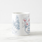 Mug Mignons lapins blancs en vacances d'hiver neige (Centre)