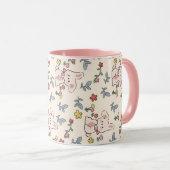 Mug Mignons Lapins, Fleurs Et Feuilles (Devant droit)