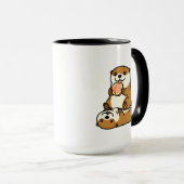 Mug Mignons loutres avec friandise sucette art d'anima (Devant droit)