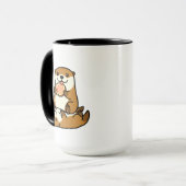 Mug Mignons loutres avec friandise sucette art d'anima (Devant gauche)