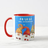 Mug Mignons lutins de Noël Fa La La (Gauche)