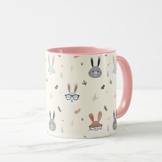 Mug Mignons visages d'animaux (Devant droit)