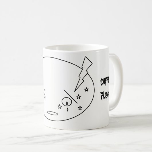 Mug Migraine Attaque face de Plein visage dans la doul (Devant droit)