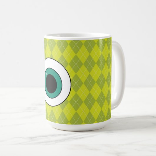 Mug Mike à motifs de losanges Wazowski (Devant droit)