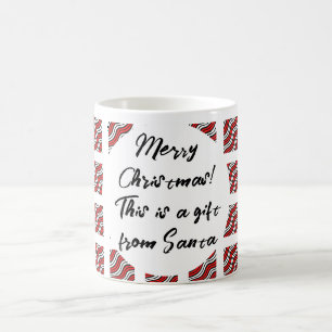 Mug Mikitez motif Noël canne à sucre rougeblanc