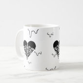 Mug Mikitiez coeur noir biscuits et crème glacée (Devant gauche)