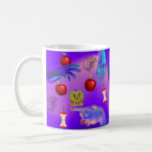 Mug Mikitiez crâne rouge toxique pomme vegan été