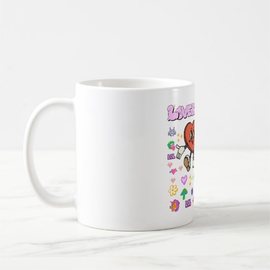 Mug Mikitiez personnalisé valentine drôle lovebug logi (Gauche)