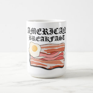 Mug Mikitiez petit-déjeuner américain oeufs de bacon p