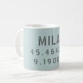 Mug Milan Latitude Longitude (Devant gauche)