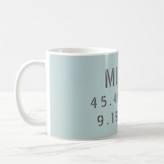 Mug Milan Latitude Longitude (Gauche)