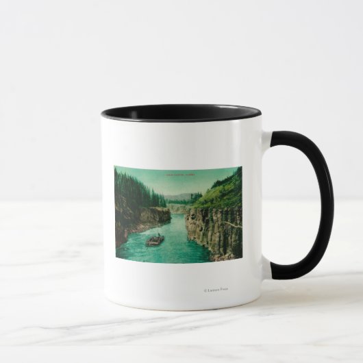 Mug Miles Canyon, Alaska View with Men Rafting Down (Droite)
