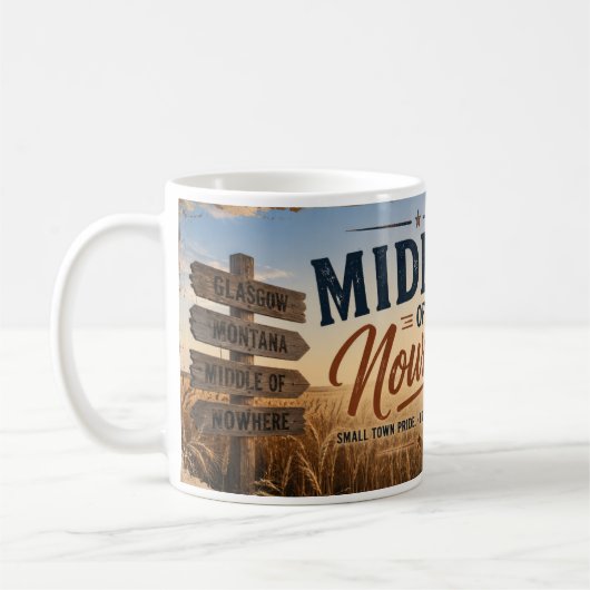 Mug Milieu de nulle part Glasgow Montana (Gauche)