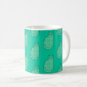 Mug Milieu du siècle moderne Chat, Mint et Lime Vert (Devant droit)