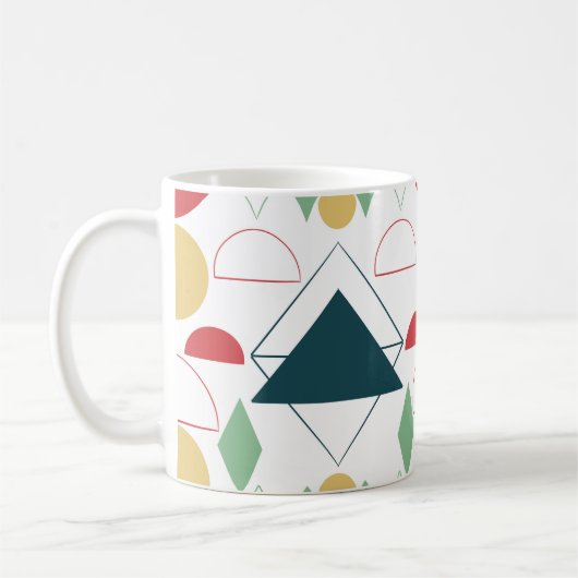 Mug Milieu du siècle moderne géométrique coloré (Gauche)