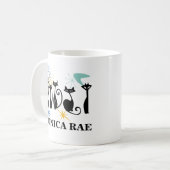 Mug Milieu du siècle moderne les années 50 Black Cats (Devant gauche)