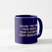 MUG MILITAIRE ÉTATS-UNIS - MERCI (Devant droit)