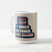 MUG MILITAIRE ÉTATS-UNIS - MERCI (Devant gauche)