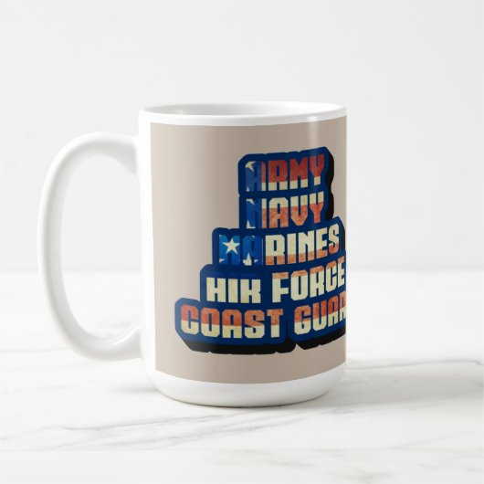 MUG MILITAIRE ÉTATS-UNIS - MERCI (Gauche)