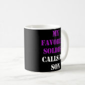 Mug Militaire Mois Purple Up Appels 11 (Devant droit)