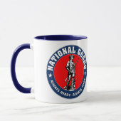 Mug Militaires de logo de garde nationale d'armée (Gauche)