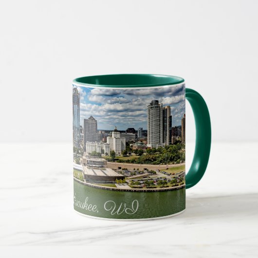 Mug Milwaukee, Wisconsin, photo de la ville, (Devant droit)
