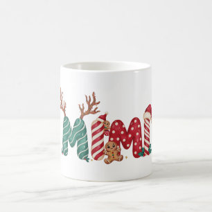 Mug Mimi Mom Noël Gâteau de Bonbons Cane Renne