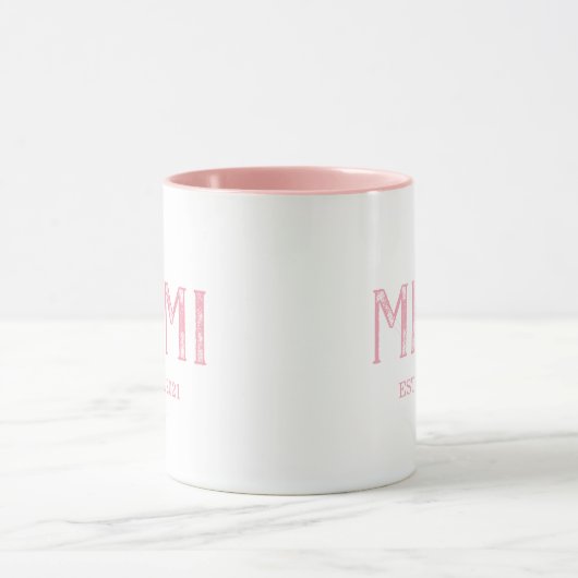 Mug Mimi rose : Année de création (Centre)