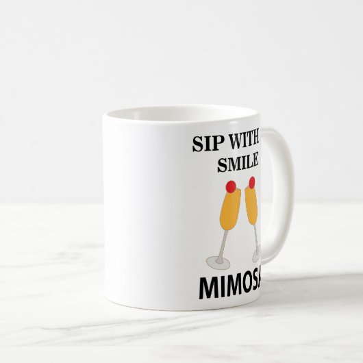Mug Mimosa Sip Avec Le Sourire Mimosa (Devant droit)
