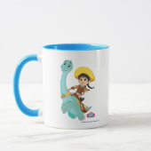 Mug Min & Clover | Joyeux Cowgirl & Brontosaurus Ride (Gauche)